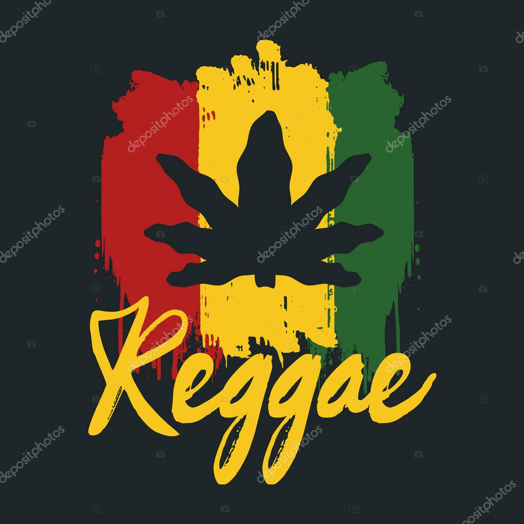 Reggae Music Culture Emblem t shirt and apparel design