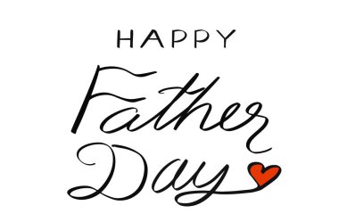 Mutlu babalar günü aşk kırmızı kalp yazı tipi fikri el yazısı vektör süslemesi sunar baba baba bıyığı haziran bayramını kutluyoruz bu illüstrasyon  