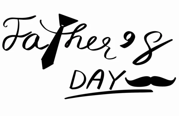 Happy father day love red heart font idea hand written calligraphy vector banner decoration present  daddy gentlemen mustache congratulation june celebrate party holiday.This is illustration