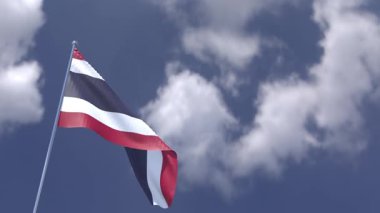 Tayland Kamboçya 'ya karşı Kamboçya Khmer bayrak siam ülkesi Amerika Birleşik Devletleri Amerika Birleşik Devletleri ve mavi gökyüzü bulutlu beyaz arka plan.