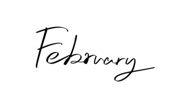 Şubat ayı yazı tipi el yazısı yazı karakteri yazı karakteri simgesi siyah renkli nesne simgesi Şubat ayı işaret işareti Sevgililer Günü aşk kalp düğün bayrağı Şubat ayı tebrik kartı aşk kartı aşkı