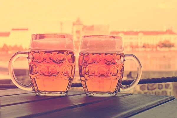 Two mugs of beer — Stock Photo, Image