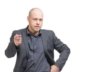 Tıraşsız kel adam