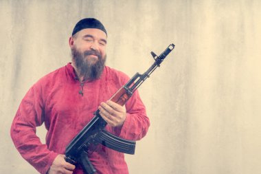 kafatası içinde sakallı adam