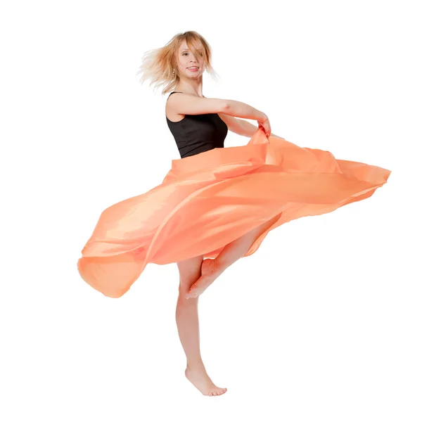 若いブロンドの女の子のダンス — ストック写真