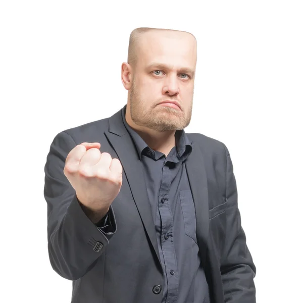 Unshaven bald man — Stock Photo, Image