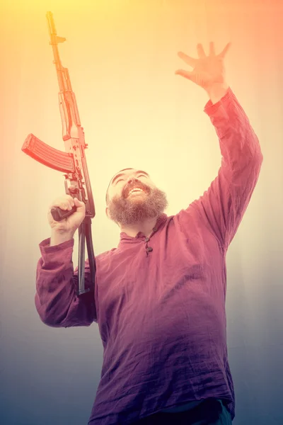 Bearded man in skullcap — Stock Photo, Image