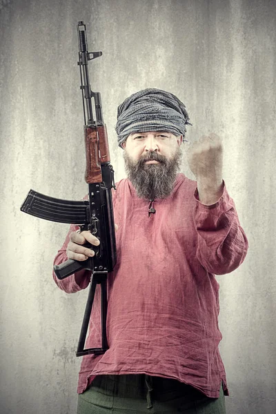 Bearded man in turban — Stock Photo, Image
