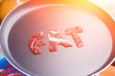 Yağ teflon üzerinde yazıt 