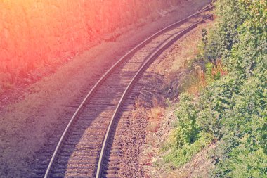 Yukarıdan tren yolu görüntüsü