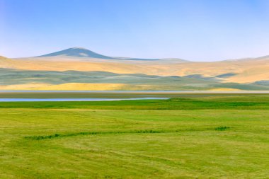 yeşil alan ve tepeler