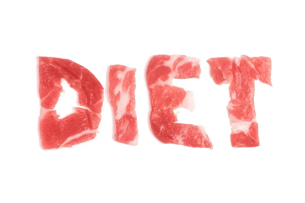 Iscrizione DIET foderato — Foto Stock