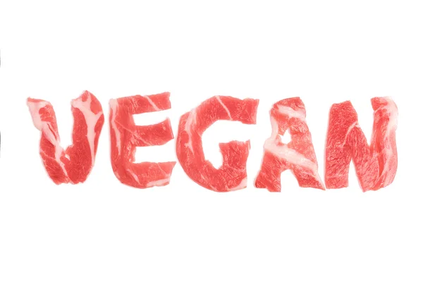 Nápis Vegan vložkou — Stock fotografie