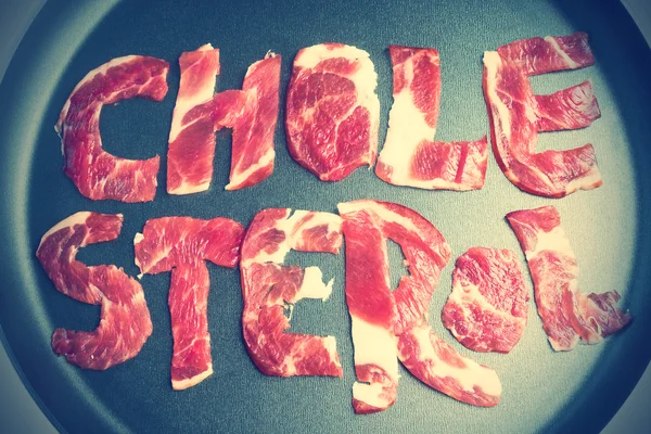 Inscriptie op de teflon Cholesterol — Stockfoto