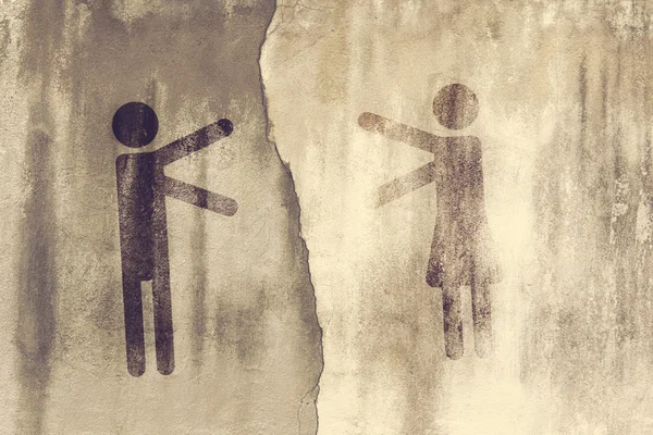 Символи чоловіка і жінки — стокове фото