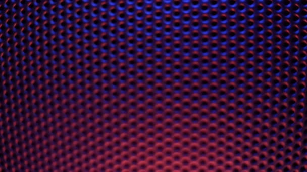 Approaching Repeating Circle Pattern Red Blue Backlighting — Stock Video