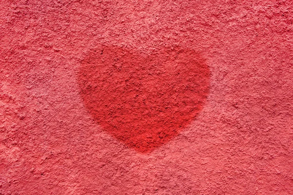 Символ сердца на стене — стоковое фото