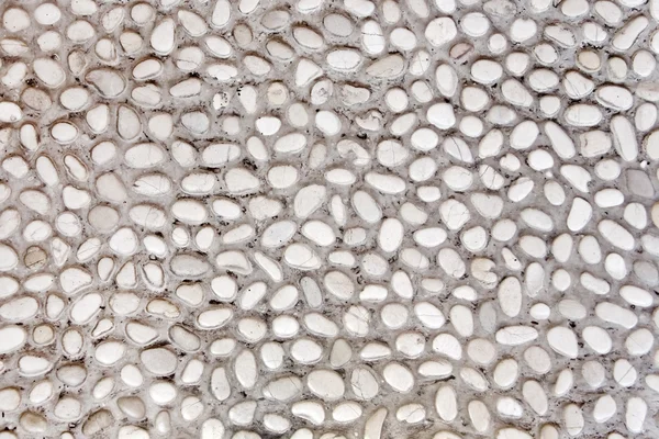 Pebblestone branco textura do pavimento — Fotografia de Stock