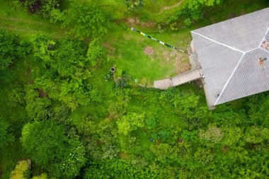 Kırsal ev Üstten Görünüm