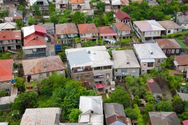 Üstten Görünüm kırsal evleri