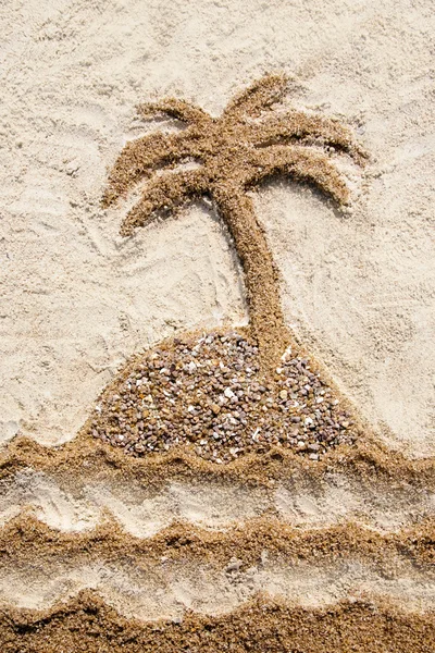 Sable sculpture sur la plage — Photo