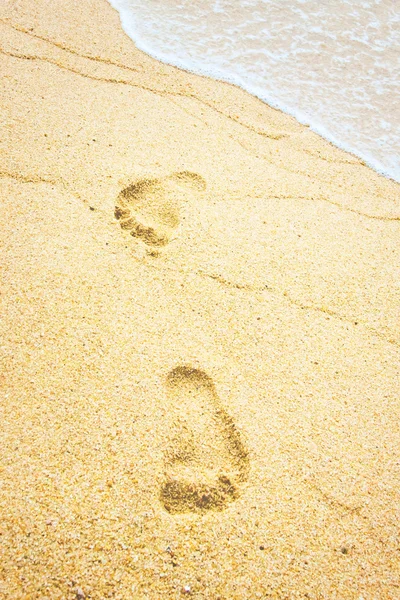 Impronte sulla spiaggia — Foto Stock