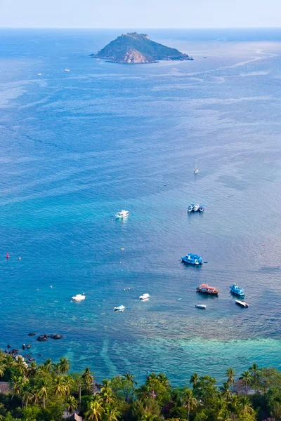 Koh Tao bay with boats — Stock Photo, Image