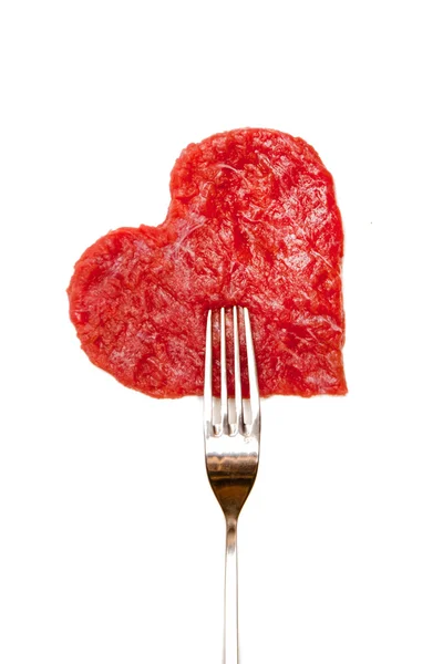 Carne en forma de corazón —  Fotos de Stock