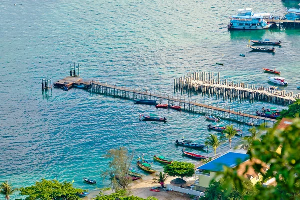 Muelle de la bahía Koh Tao — Foto de Stock