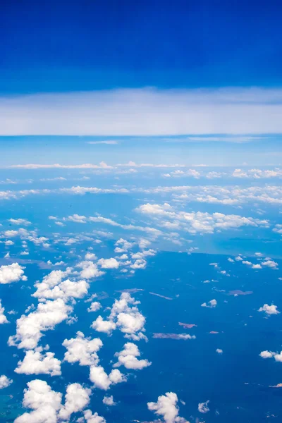 Nuvens vista avião — Fotografia de Stock