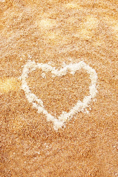 Kum kalp sembolü — Stok fotoğraf