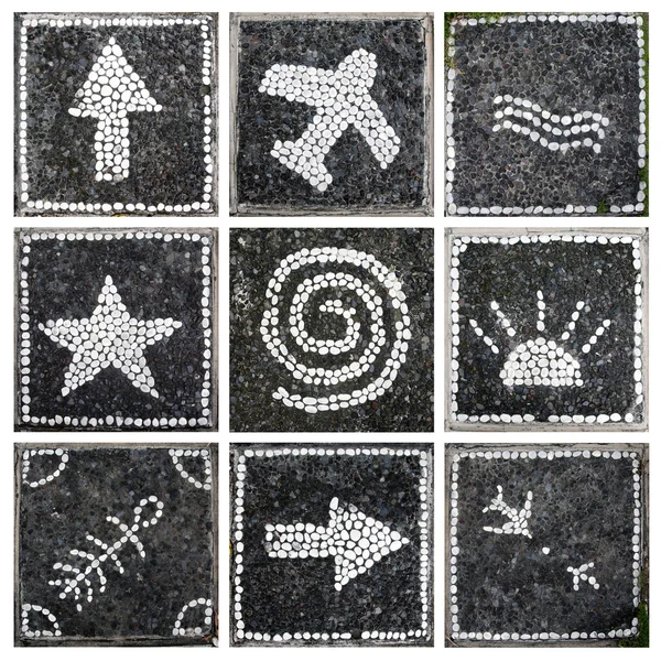 Pebblestone pavement tiles — Stock Photo, Image