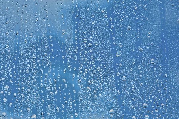 Gocce d'acqua su vetro — Foto Stock
