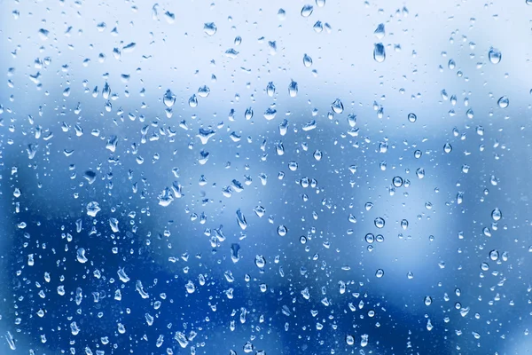 Gotas de agua sobre vidrio — Foto de Stock