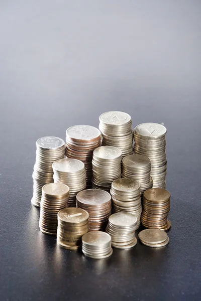 Silver coins set — Stock Photo, Image