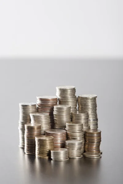 Silver coins set — Stock Photo, Image