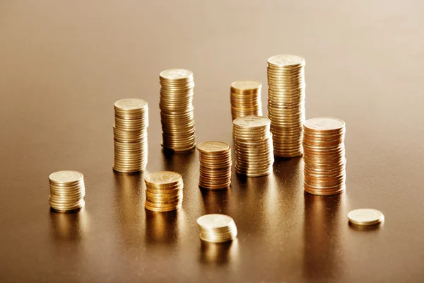 Golden coins set — Stock Photo, Image