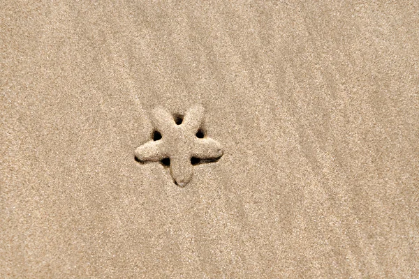 Estrella de mar en la arena completamente —  Fotos de Stock