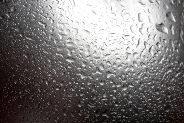 Gotas de água em metal — Fotografia de Stock