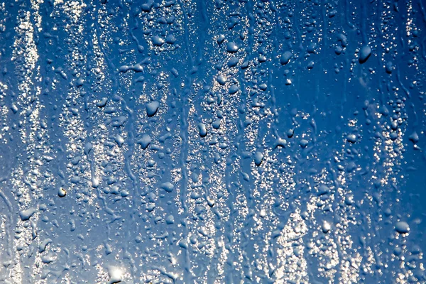 Wassertropfen auf Glas — Stockfoto