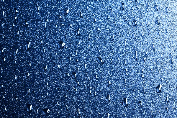 Gocce d'acqua su vetro o metallo — Foto Stock