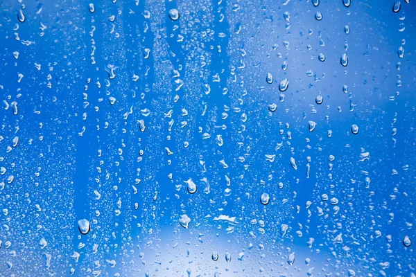 Gocce d'acqua su vetro — Foto Stock