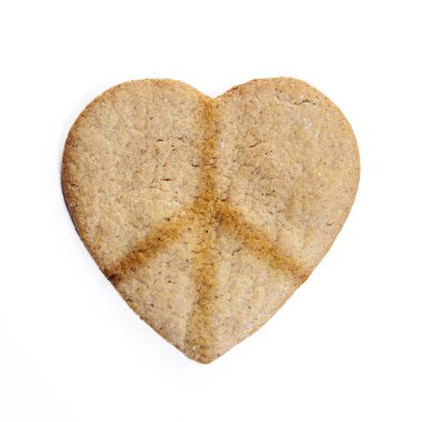 Zencefilli bisküvi bir kalp şeklinde