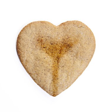 Zencefilli bisküvi bir kalp şeklinde
