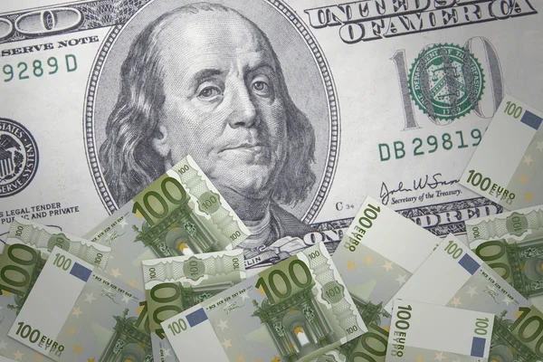 Euro against the US dollar — Stock Photo, Image