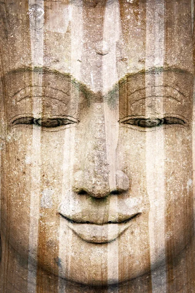 Kő buddha arc — Stock Fotó