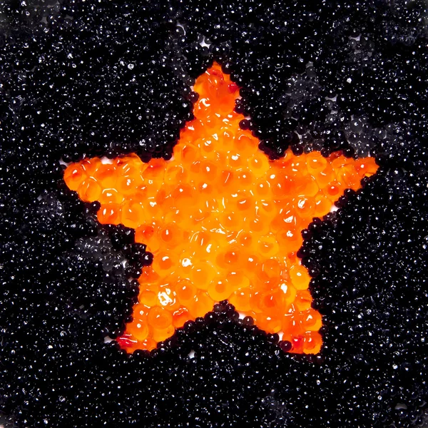 The star of the red caviar — Stock Photo, Image