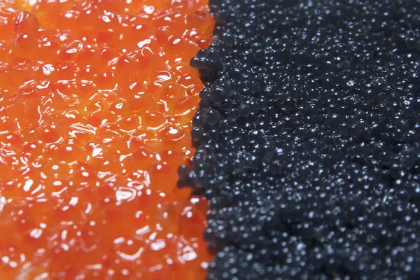 Red and black caviar — Stock Photo, Image