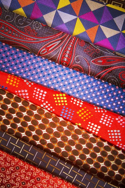 Set of multicolored neckties — Stock Photo, Image