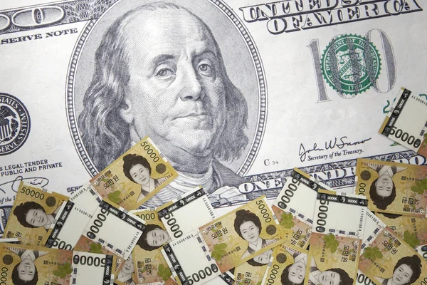 Inflatie-Koreaanse won — Stockfoto